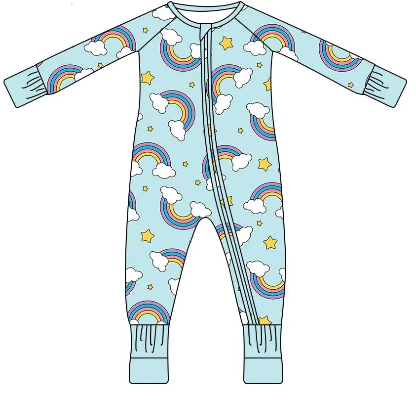 Custom moq 3 MIX SIZE eta 7/8week moq 5 eta /4/5week Light blue rainbow-white clouds-stars mixed set