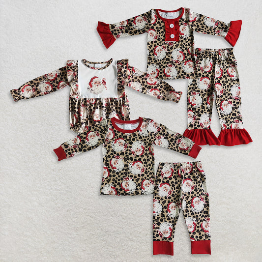 RTS NO MOQ sibling baby girls boys clothes Christmas long sleeve Clothes Sets and romper