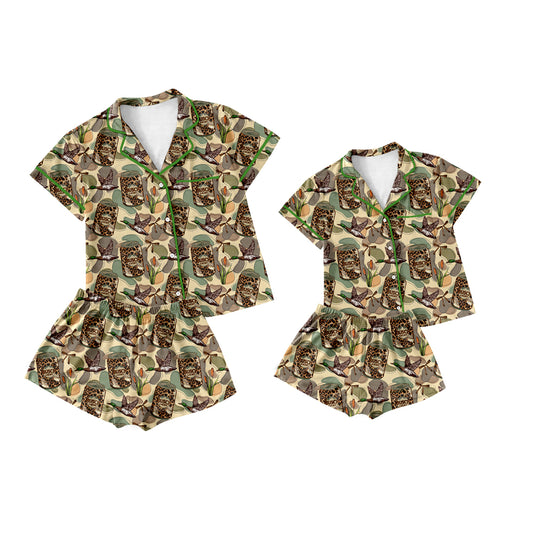 25.11.21 custom each style moq 5 eta 6-8week Sibling Sister duck short sleeve shorts sets and adult set match design