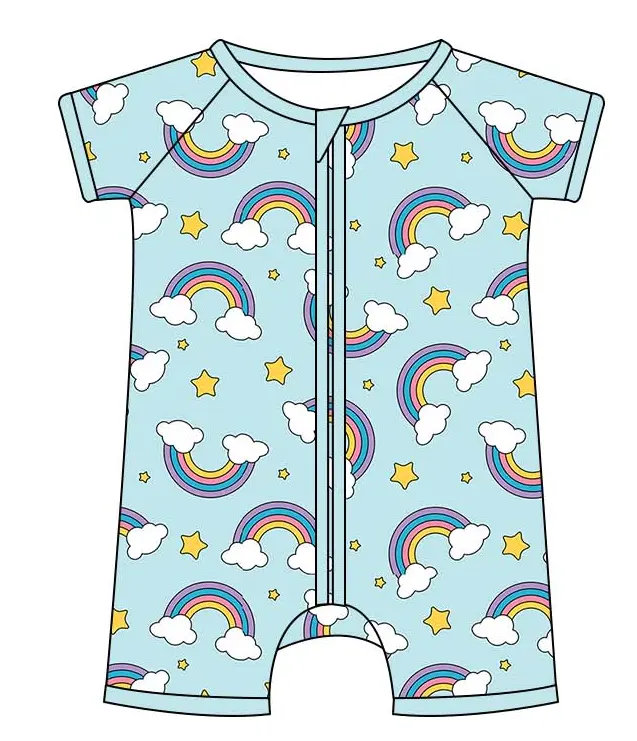 Custom moq 3 MIX SIZE eta 7/8week moq 5 eta /4/5week Light blue rainbow-white clouds-stars mixed set