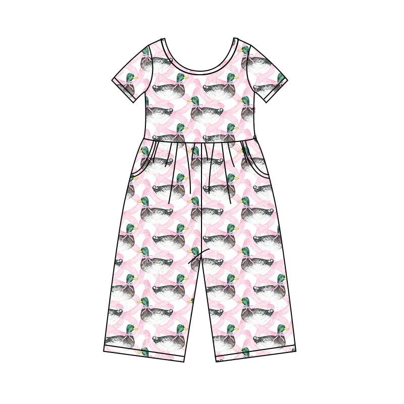 5.1custom each style moq 5eta 4-5week Sibling Sister  duck pink girls outifts and romper match family design