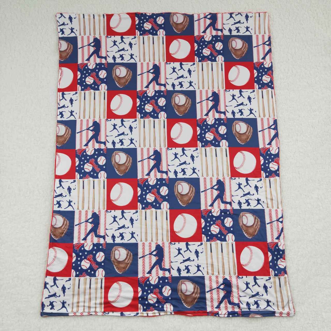 BL0063 baseball baby blanket