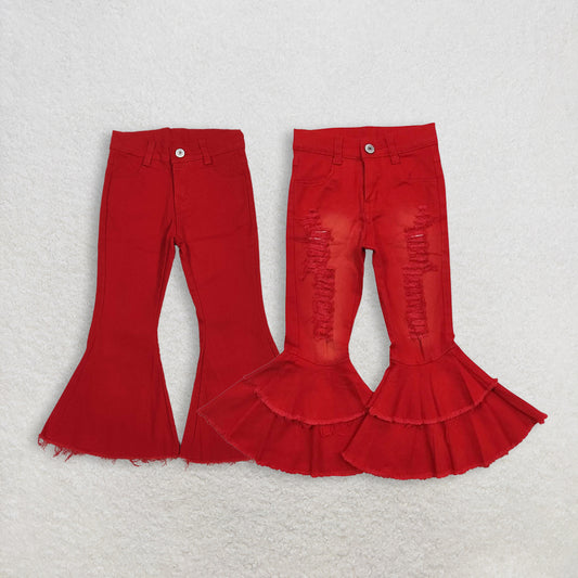 RTS NO MOQ Sibling Baby Girls Clothes Jeans: Flared & Ripped