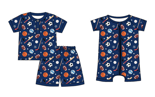 1.10 custom each style moq 5eta 4-6week Sibling Sister football baby girl sets and boy romper match family design