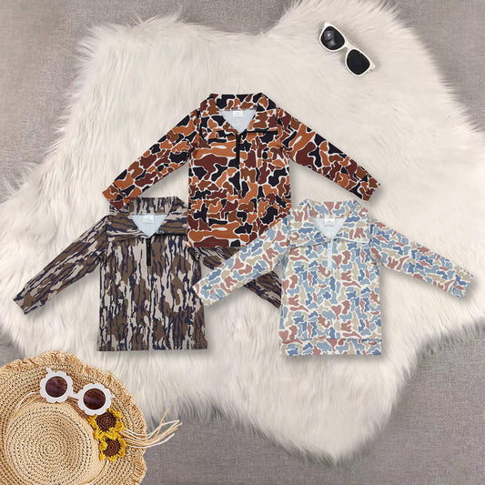 RTS NO MOQ Sibling Baby kid Camouflage pullover long sleeve tops