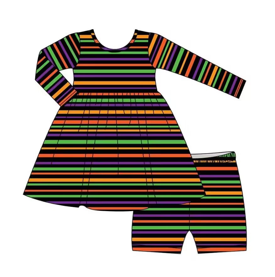 5.10 custom each style moq 5eta 4-5week Sibling Sister Color striped zipper convenience orange girls and boys outfits and baby rompers match family design