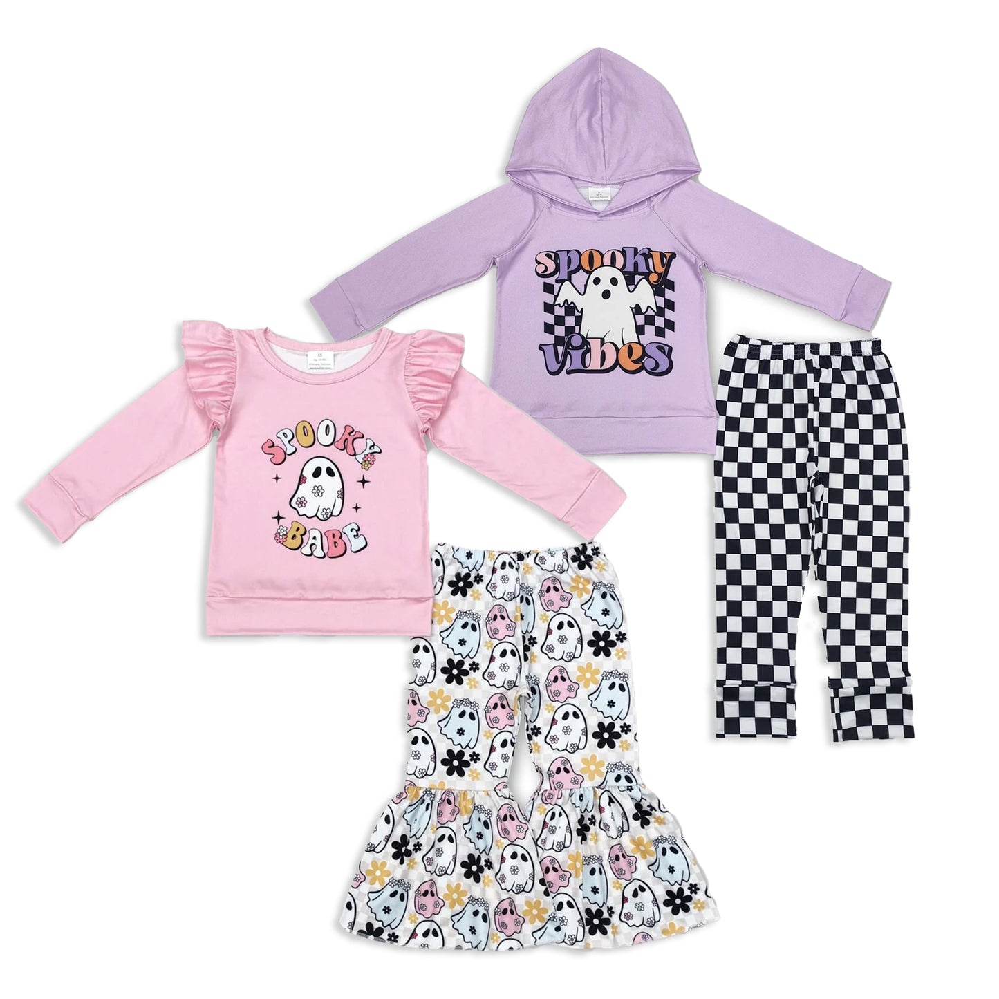 RTS NO MOQ Sibling Baby boy clothes halloween hooded long-sleeved trousers suits