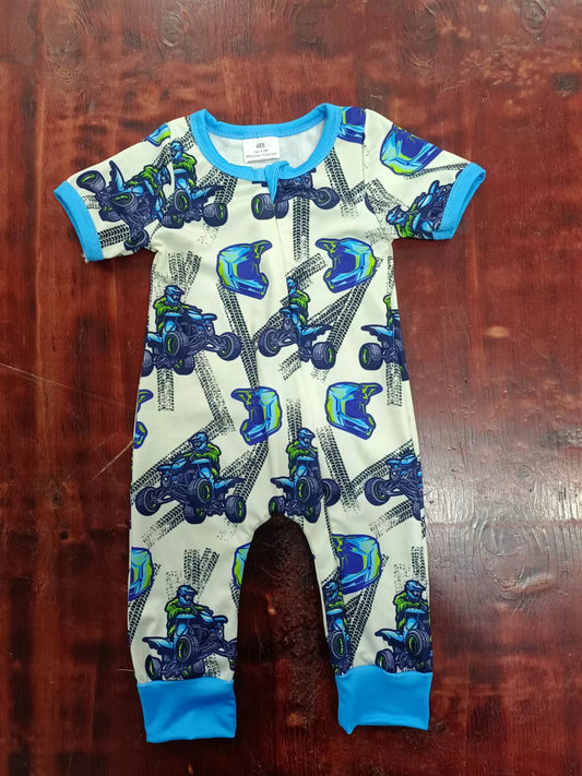 custom moq 5 eta 5weeks mix size baby boys clothes blue short sleeve summer Romper