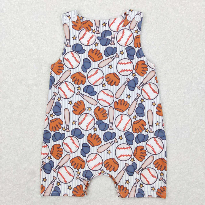 RTS NO MOQ Baby boy clothes baseball Shorts Sleeve Romper Mixed Sizes