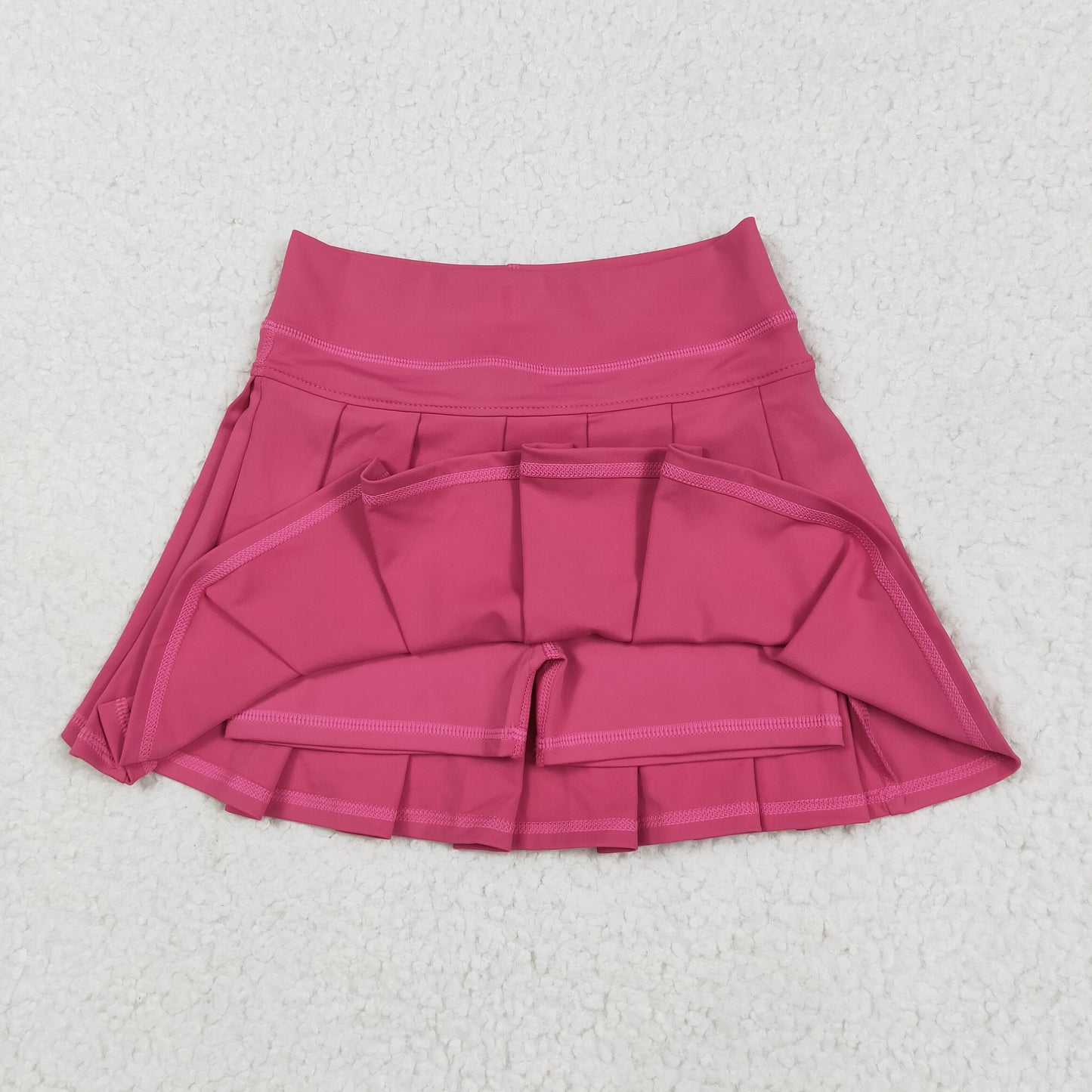RTSNO MOQ GLK0079 Pure rose red yoga skirt