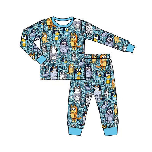 custom moq 5 eta 5-6weeks baby boy clothes bluey long sleeve pants Set