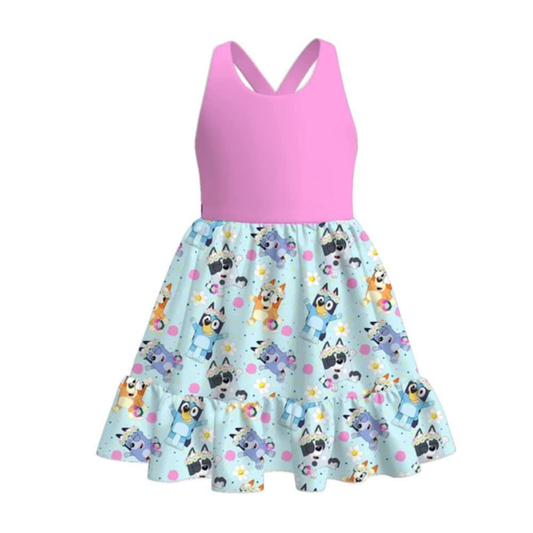 Custom summer baby girls clothes floral short sleeve shorts sets dress