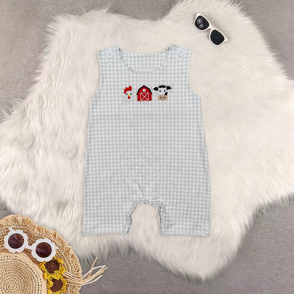 RTS NO MOQ Embroidery short-sleeved shorts suit & short-sleeved sets and romper