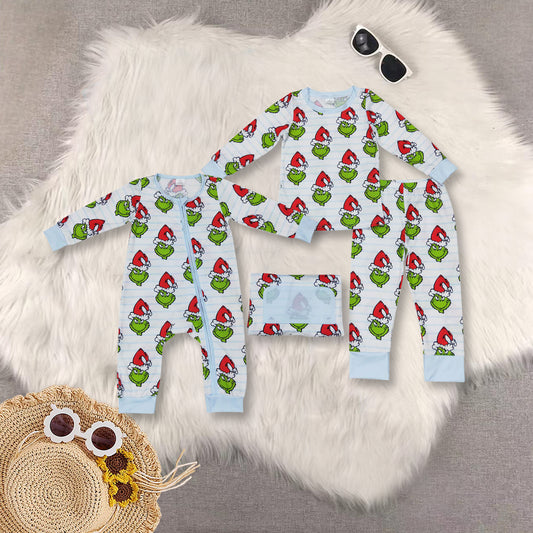 RTS NO MOQ baby boy clothes bamboo Christmas long sleeve Rompers Clothes Sets
