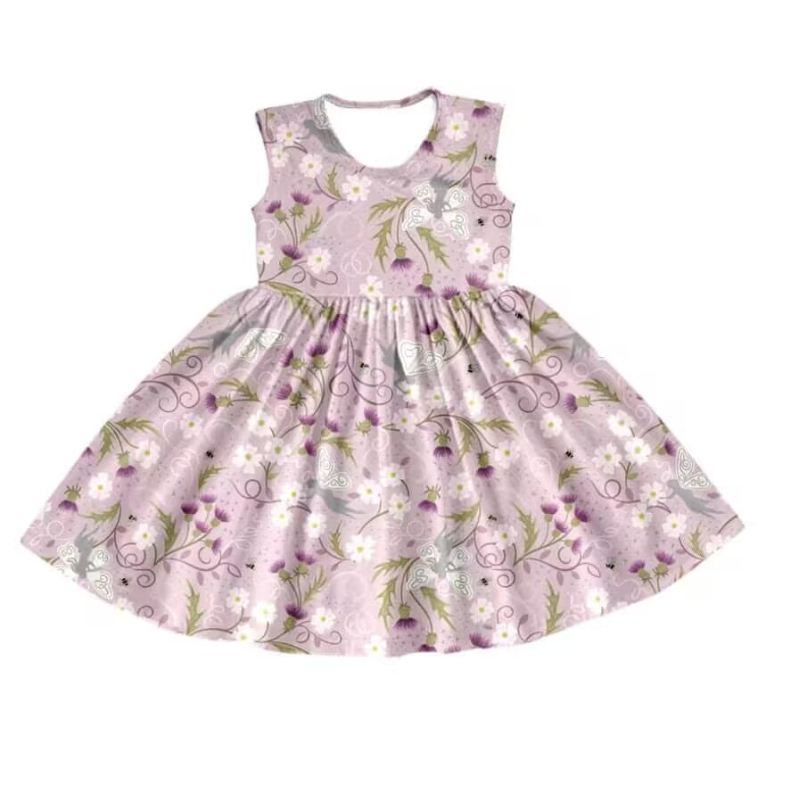 custom moq 5 eta 4-5 weeks baby girl clothes floral sleeveless summer dresses