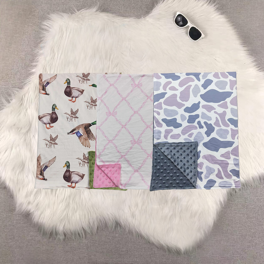 RTS NO MOQ Sibling baby kids Summer duck bow camouflage baby blanket