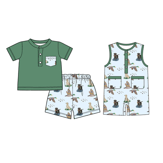 26.1.5 custom each style moq 5 eta 6-8week Sibling Sister duck baby boy short sleeve shorts sets and romper match design