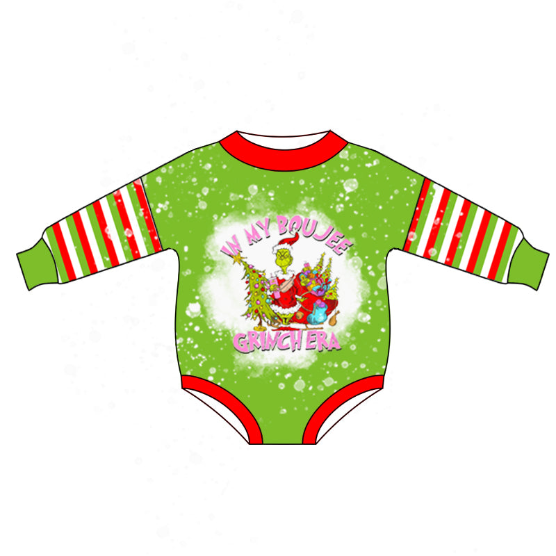 6.17 custom each style moq 5eta 4-6 week Sibling Sister Christmas green girls outfits and romper match family design