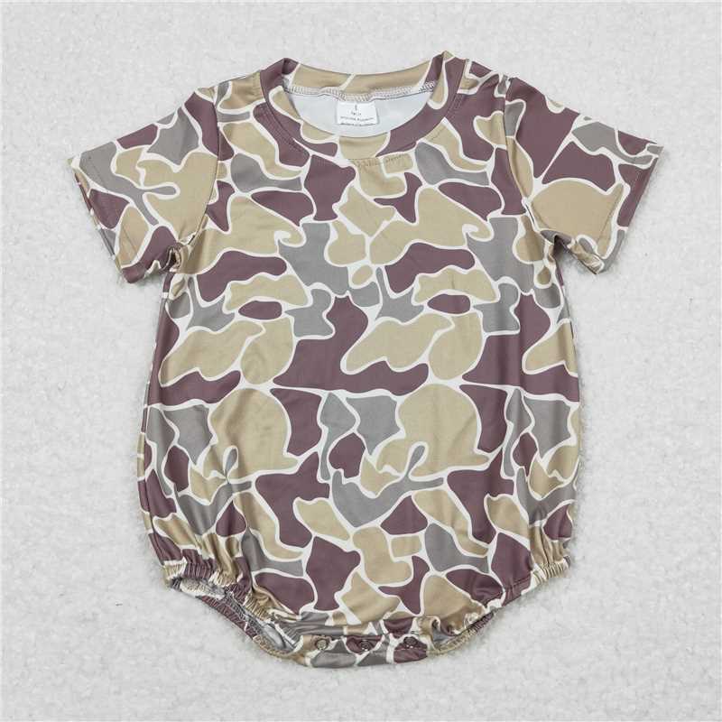 RTS NO MOQ Baby boy clothes duck puppy embroidery Shorts Sleeve Romper Mixed Sizes