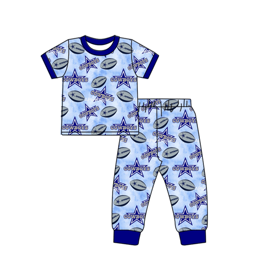 Boys team cowboy short-sleeved pants set