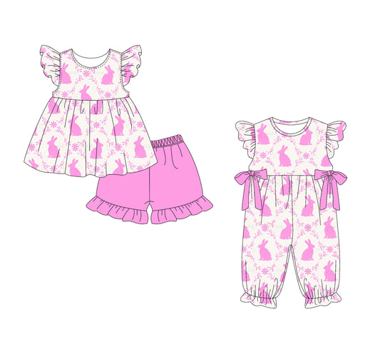 1.15 custom each style moq 5eta 4-6week Sibling Sister easter baby girl sets and boy romper match family design