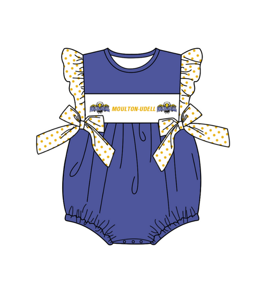 Custom moq 3 eta 6-8weeks baby girls clothes team short sleeve romper