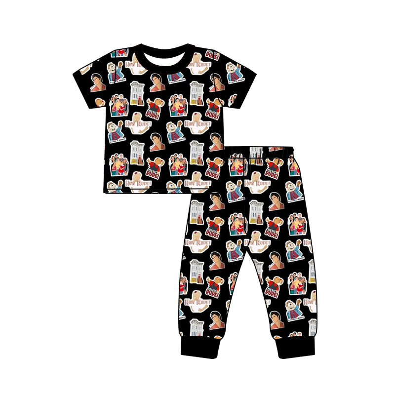 Custom moq 3 eta 7/8week moq 5 eta /4/5week cartoon Short Sleeve Pants Set