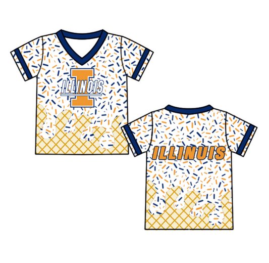 custom moq 3 eta 6-8weeks baby boy clothes gold short sleeve top-25.4.30