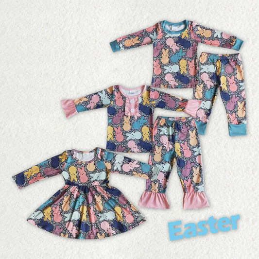 RTS NO MOQ Baby Girls Boys easter long sleeve Pants Clothes Sets dress