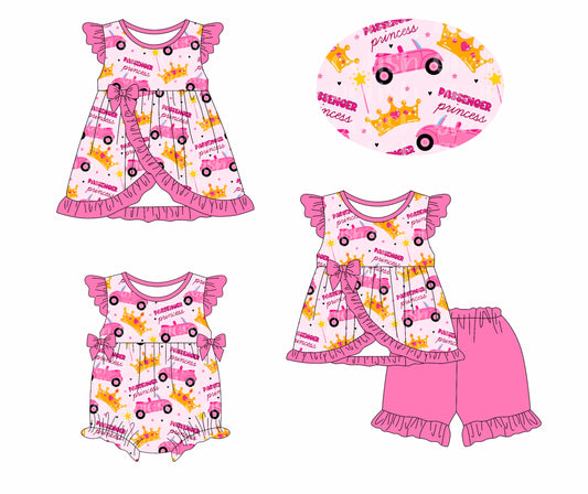 1.11 custom each style moq 5eta 4-6week Sibling Sister baby girl short sleeve shorts sets and dress and rompers match family design