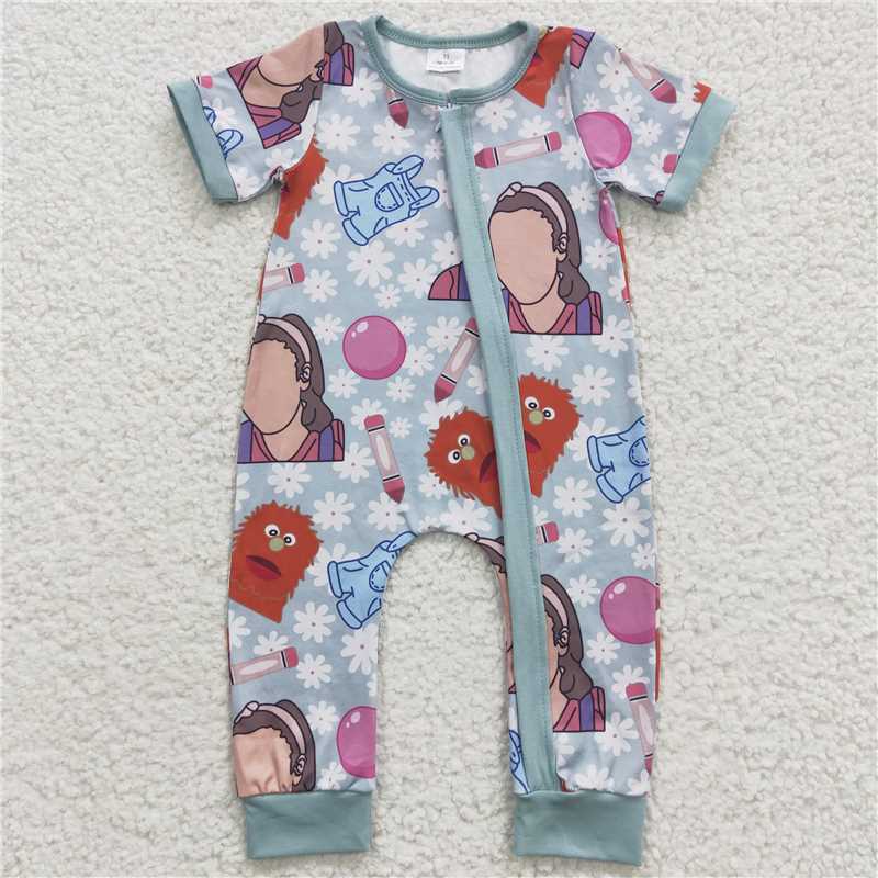 Baby Kids Girls Boys Sibling cartoon Print pajamas set