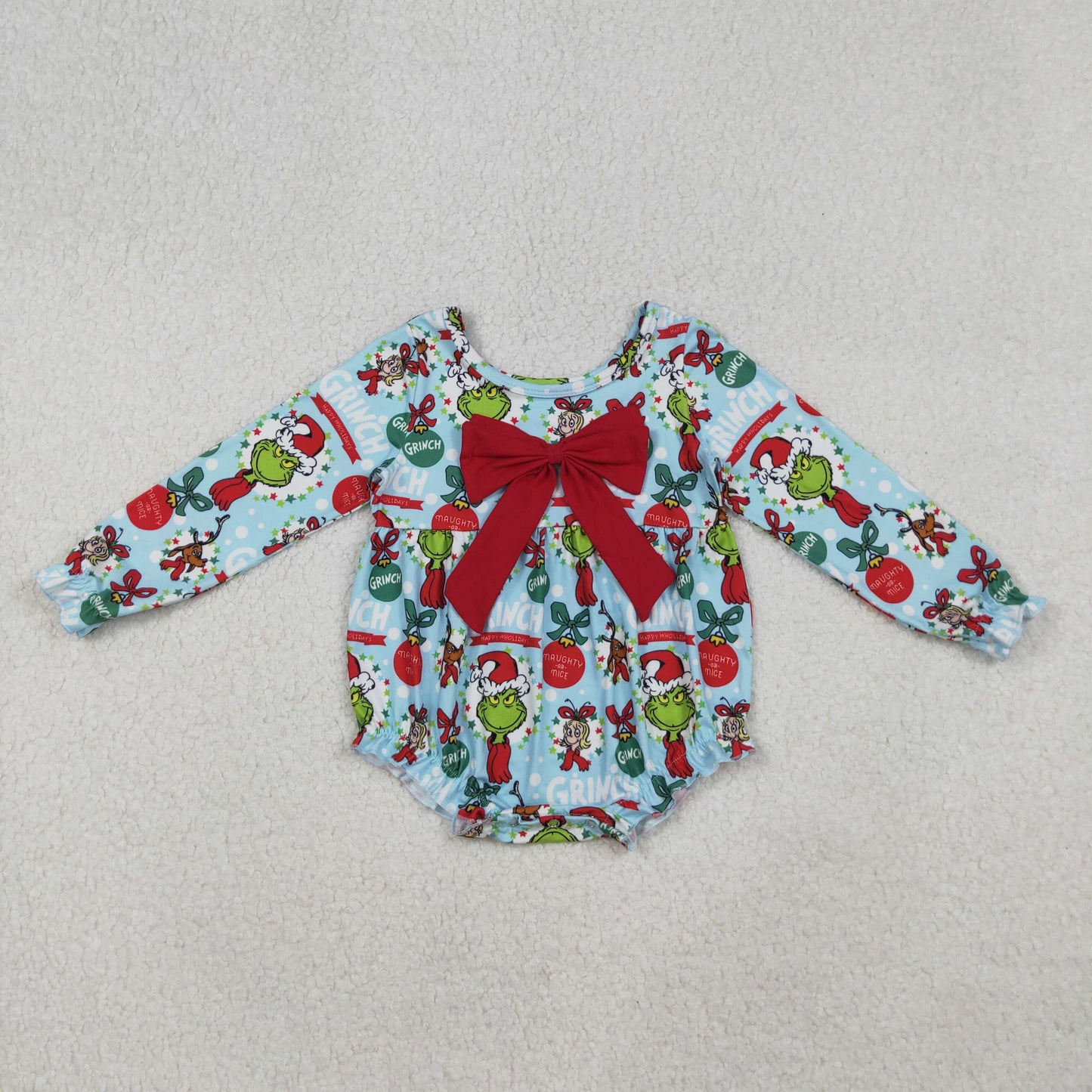 RTS Sibling baby girls clothes Christmas cartoon long Sleeve pants set and dress and rompers