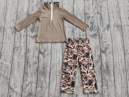 Custom moq 8 eta 6-8weeks baby boy clothes camouflage long-sleeved pants set-25.9.26