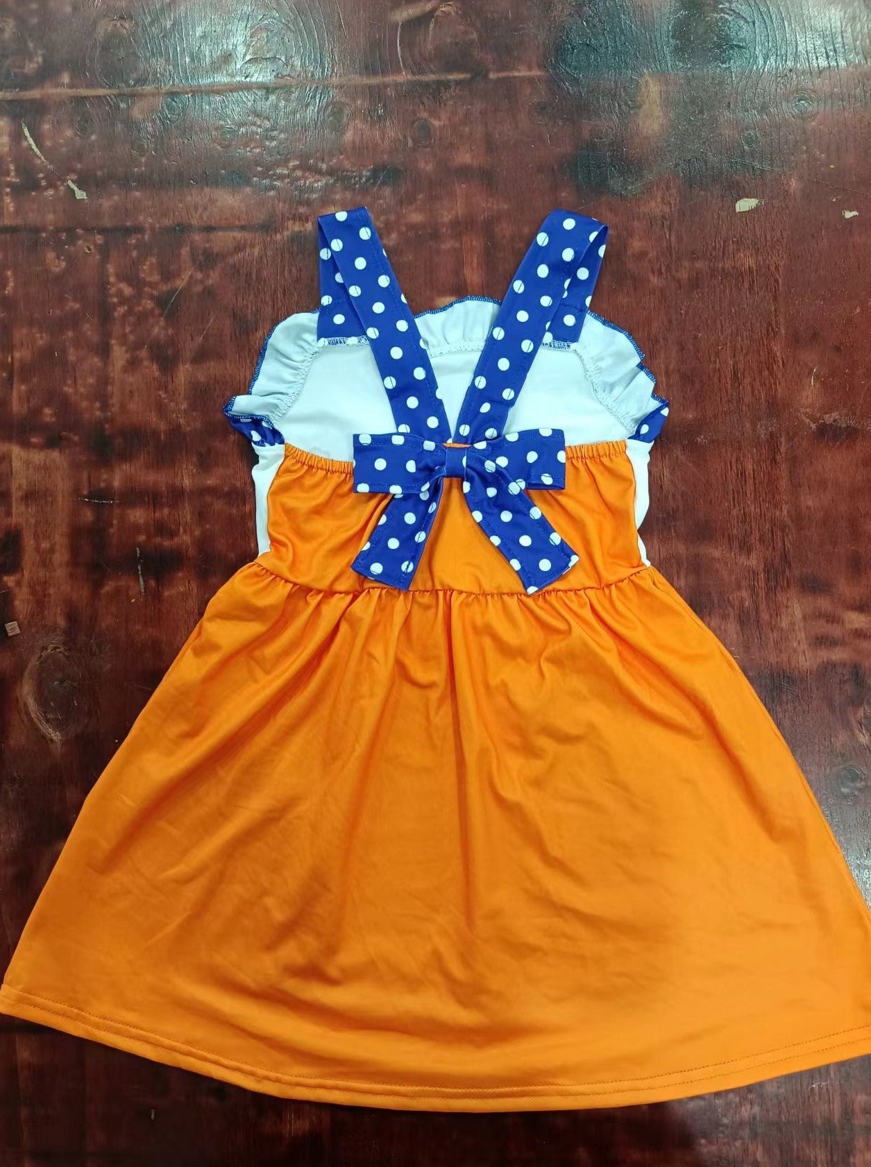 custom moq 5 eta 4-6weeks summer girls cartoon orange suspender skirt dress
