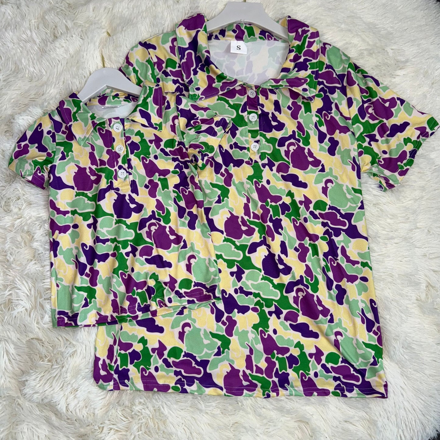 RTS NO MOQ Sibling baby boy clothes and Adult clothes mardi gras short sleeve tops and adult top