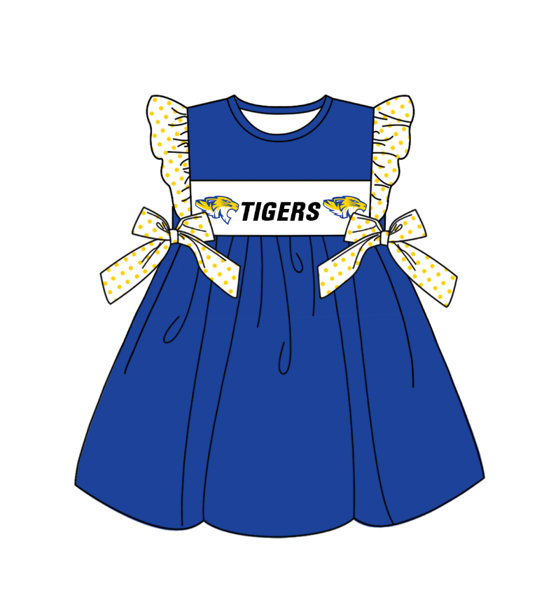 custom moq 3 eta 6-7weeks baby girls clothes flying Sleeves Dress