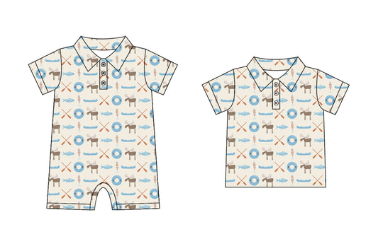 26.1.7 Custom each style moq 5 eta 6-8 week Sibling Sister baby boy short sleeve top and rompers match family design
