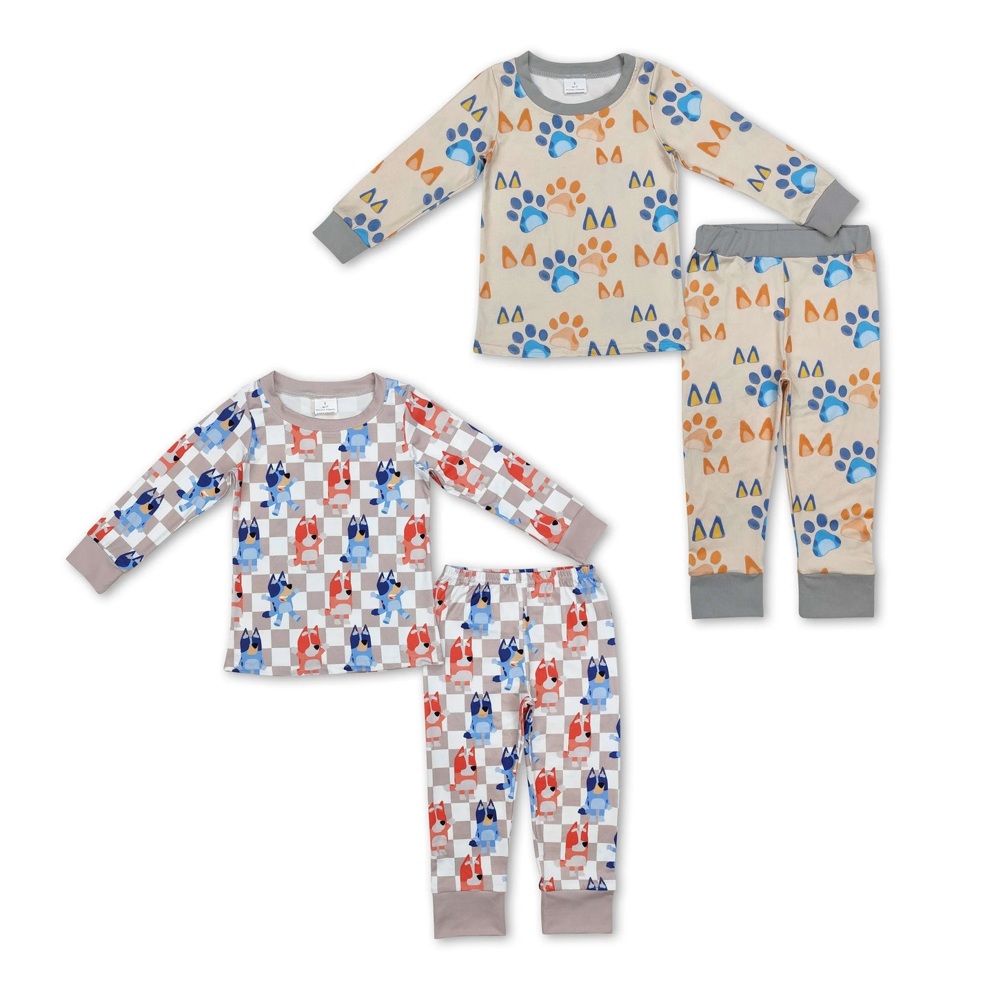 RTS NO MOQ  Baby Girls Boys Cartoon Dog Pants Clothes Sets