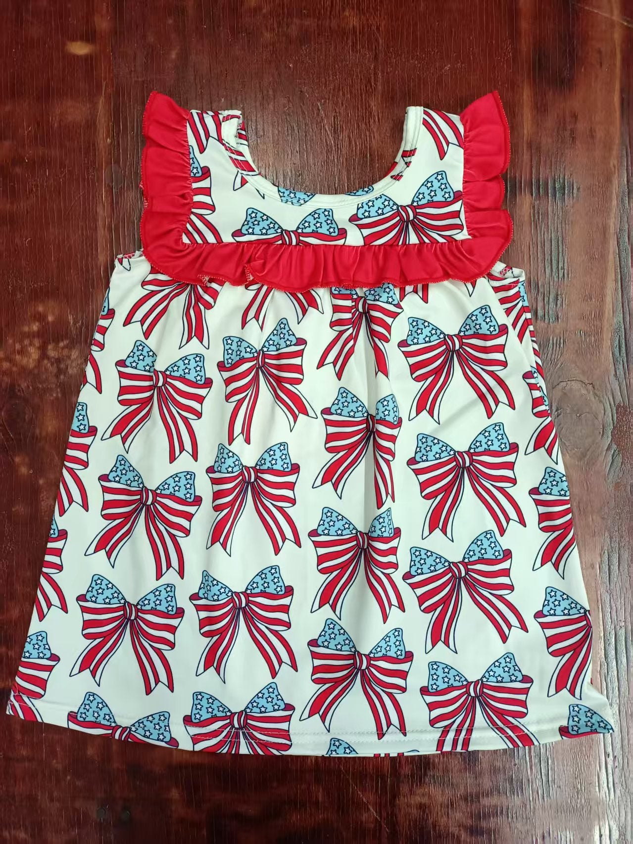 Custom moq 3 eta 6-7weeks baby girl clothes bow sleeveless dress