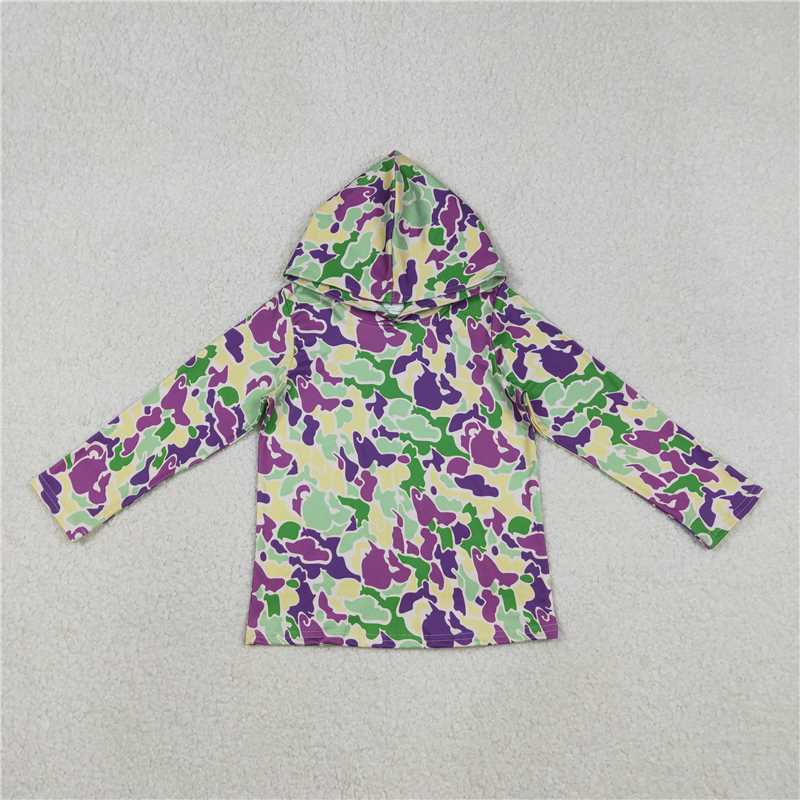 RTS NO MOQ Sibling baby boy clothes mardi gras hooded long sleeve pants set and tops and pants