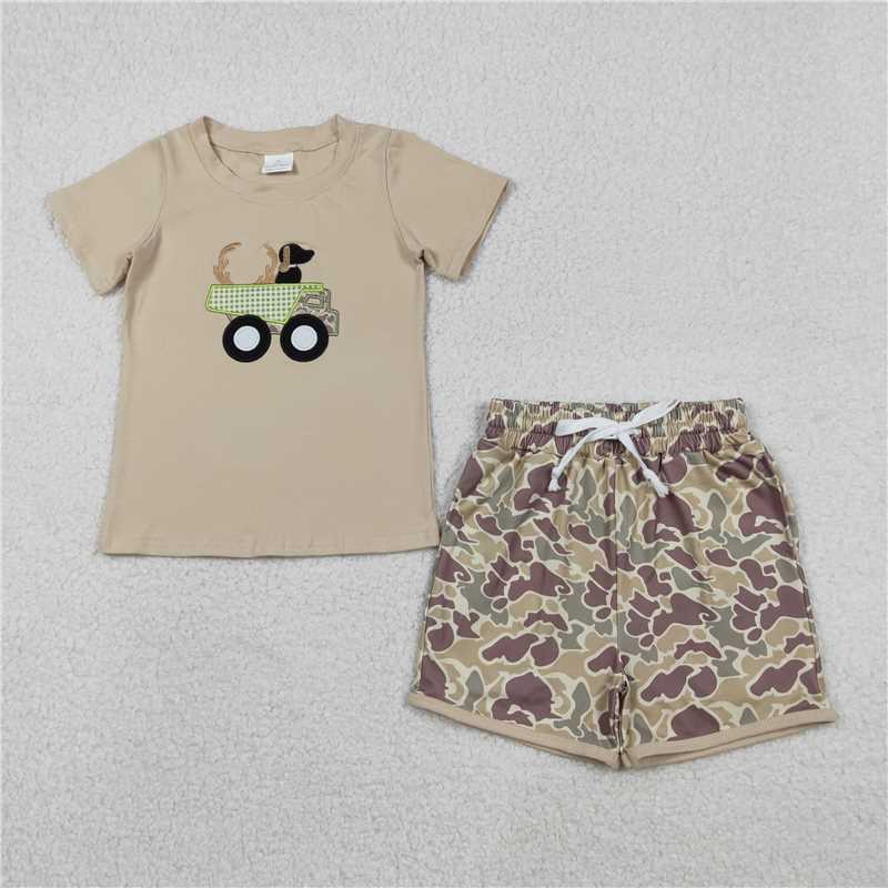RTS NO MOQ Sibling Baby boy clothes embroidery long-sleeved trousers suit & rompers