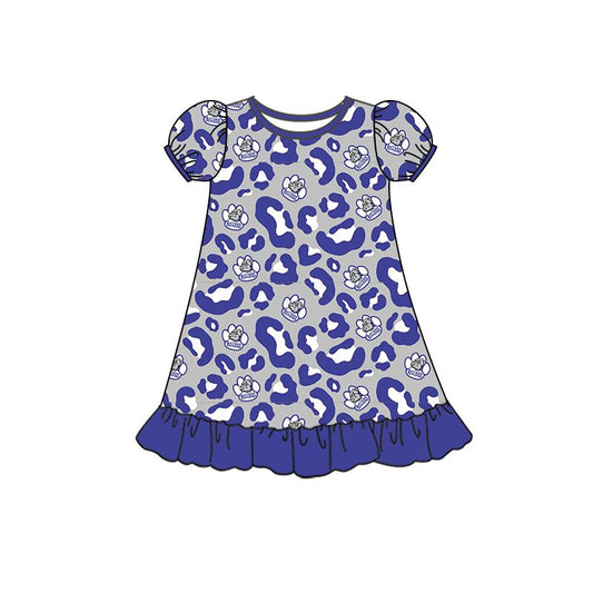 baby girl team blue summer dress