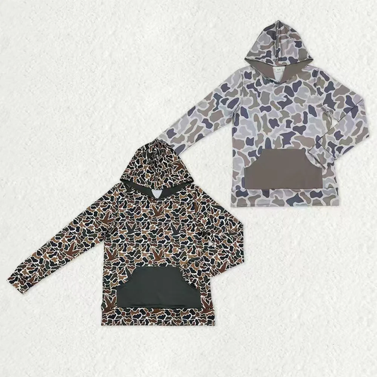 RTS NO MOQ Sibling baby boy clothes and Adult clothes camouflage adult tops