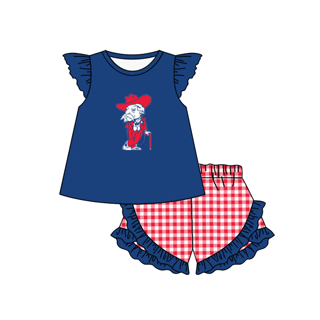 Deadline: February 9th custom no moq Team Girls Summer Short Sleeve Shorts Set