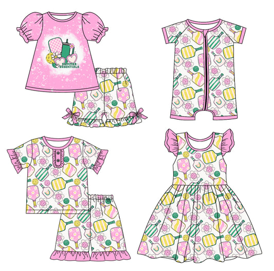 1.9 custom each style moq 5eta 4-6week Sibling Sister baby girl short sleeve shorts sets and sets 2 and boy romper and dress match design