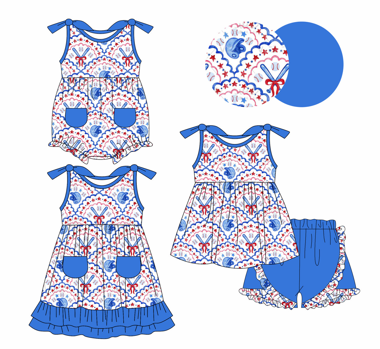 2.8 custom each style moq 5eta 4-6week Sibling Sisters baby girl short sleeve shorts sets and dress and rompers match family design