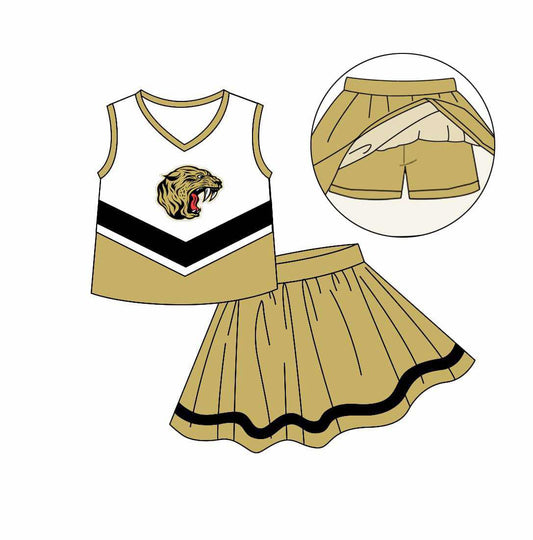 Deadline: Ends on February 25 custom no moq Team Golden Tigers school uniform short-sleeved shorts