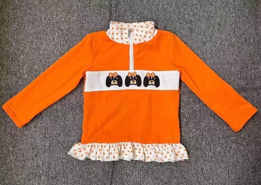 custom moq 3 eta 6-8weeks Orange Puppy Boys Zip-Up Jacket girls jacket