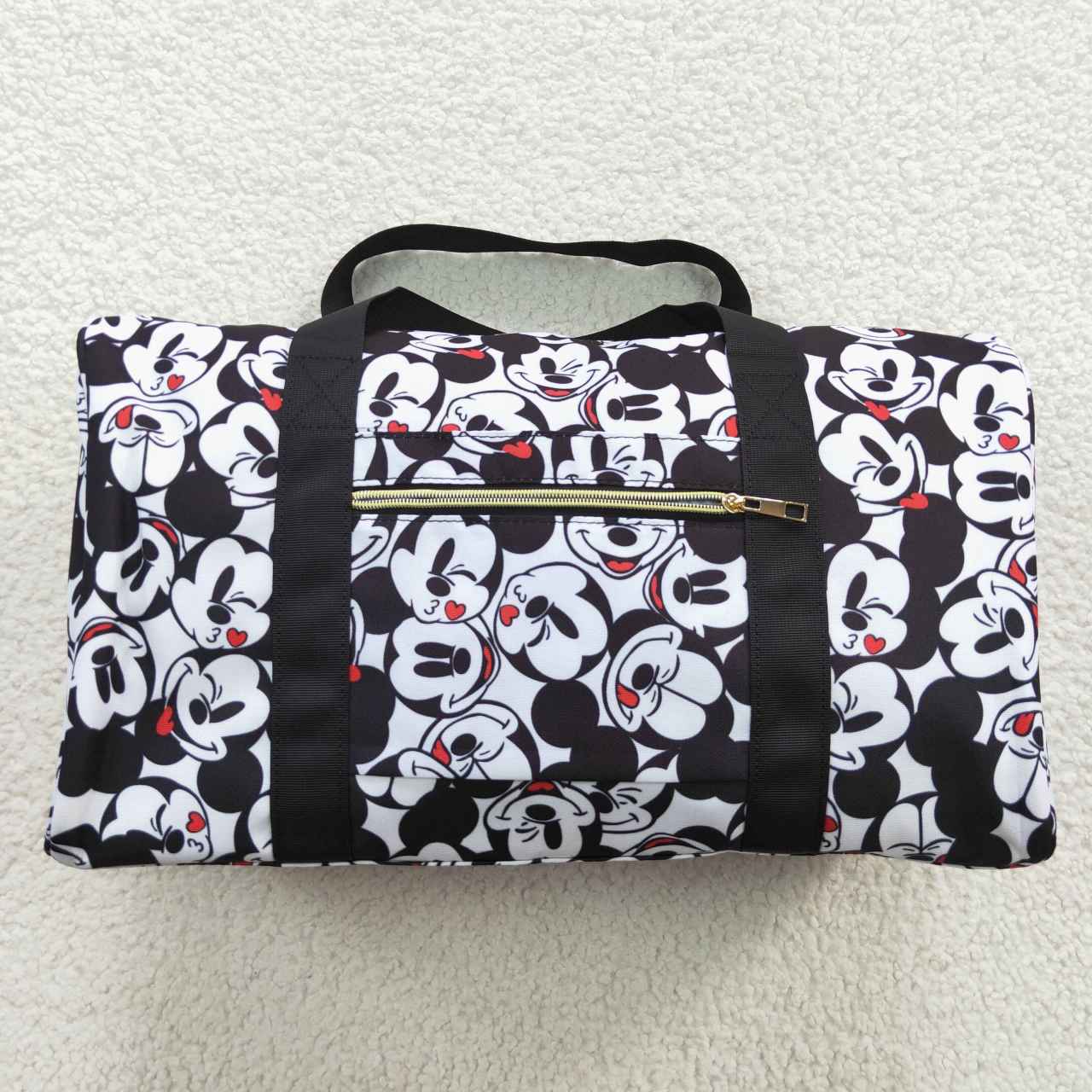 BA0132 Mickey Black and White Gym Bag