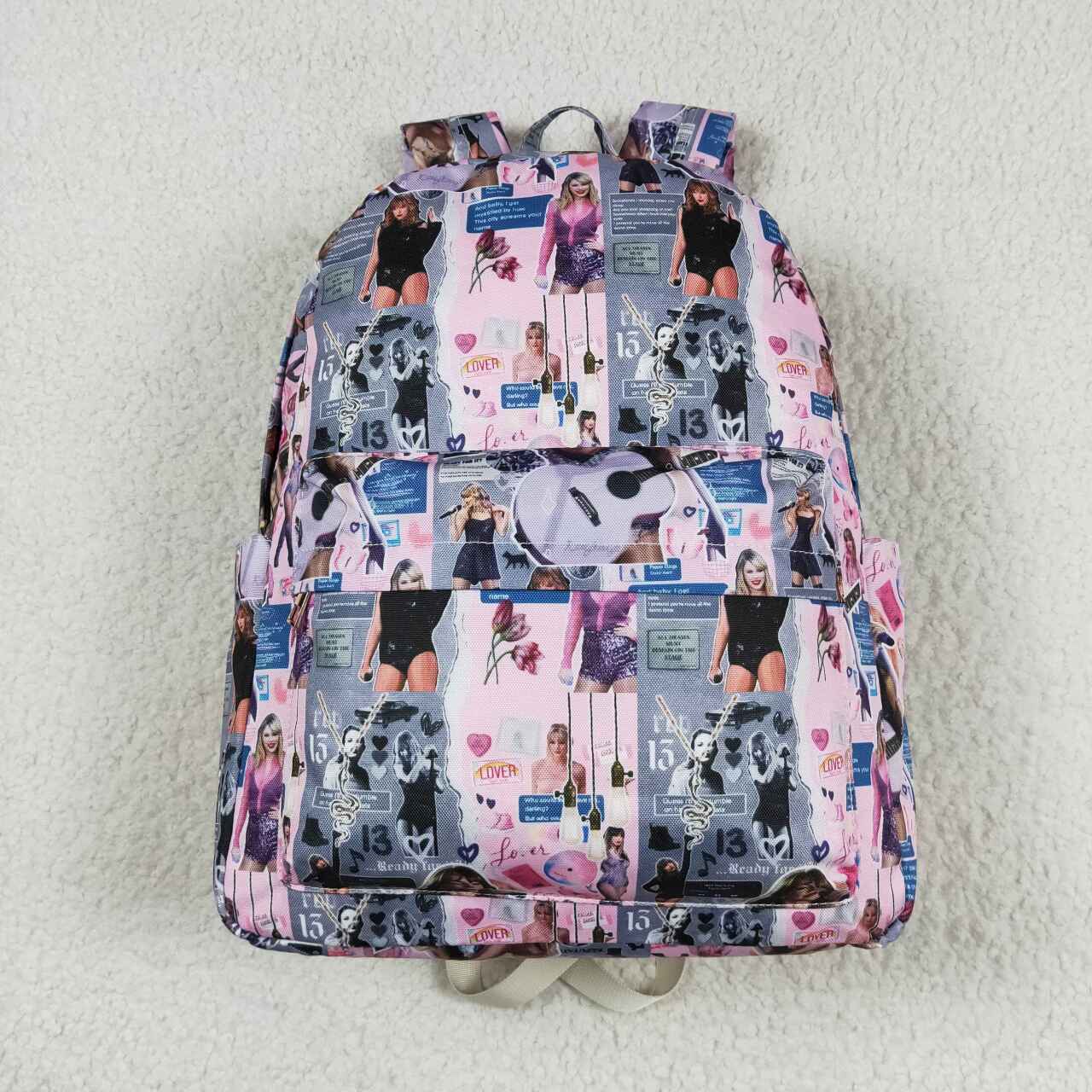 RTS NO MOQ BA0215 Taylor pink and gray backpack